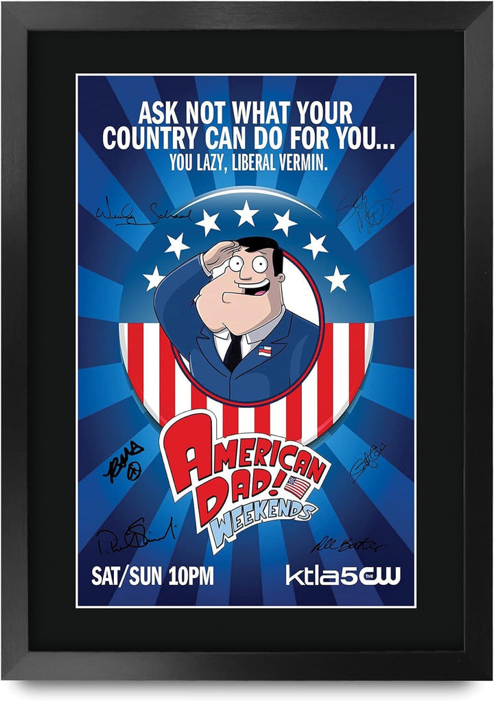 HWC Trading A3 FR American Dad Seth MacFarlane Geschenke gedruckt Autogramm Bild für TV-Fanartikel F