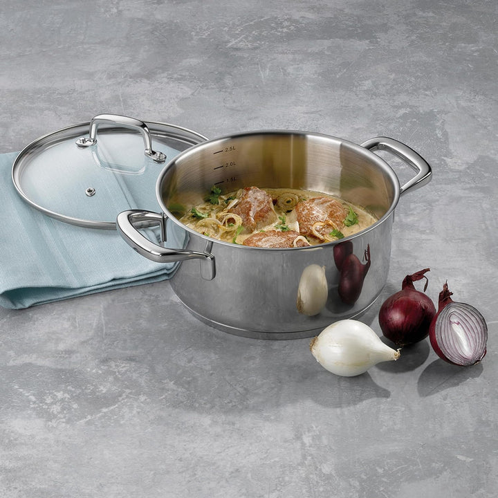 Kela 10172 Flavoria Bratentopf, 18/8 Stainless Steel, 2.4 liters 2,4 l, 2,4 l