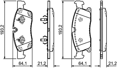 Bosch BP1667 Bremsbeläge - Vorderachse - ECE-R90 Zertifizierung - vier Bremsbeläge pro Set