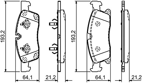 Bosch BP1667 Bremsbeläge - Vorderachse - ECE-R90 Zertifizierung - vier Bremsbeläge pro Set