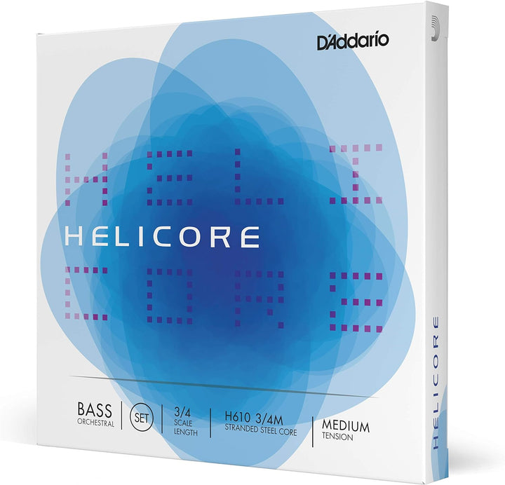 D'Addario Helicore H610 3/4M Saitensatz für Bassgitarren (3/4 Mensur, Spannung Medium) Medium Set, M