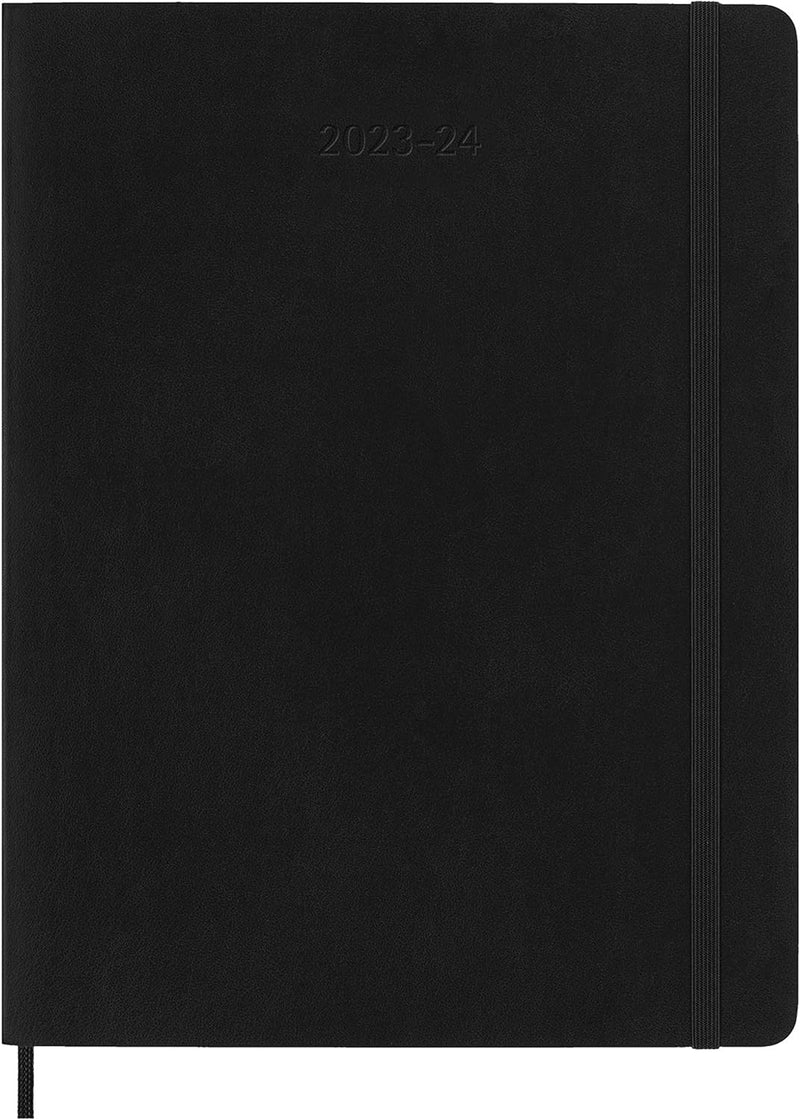 Moleskine x Kaweco Tintenroller, Farbe Schwarz + Wochenplaner 2023-2024,18-Monate-Kalender, Akademis
