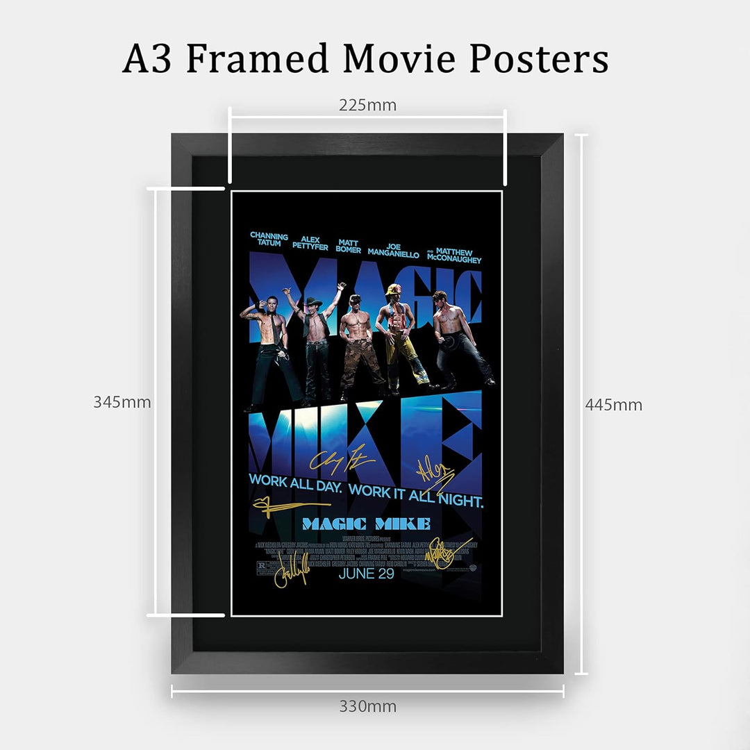 HWC Trading FR A3 Magic Mike Channing Tatun Gifts Bedrucktes Poster mit Autogramm für Film-Fans – A3