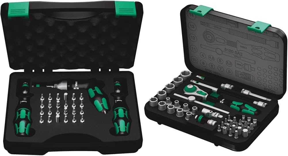 Wera 7440/41/42 Kraftform Drehmomentschraubendreher-Satz, 27-teilig, 05074739001 & 8100 SA 2 Zyklop