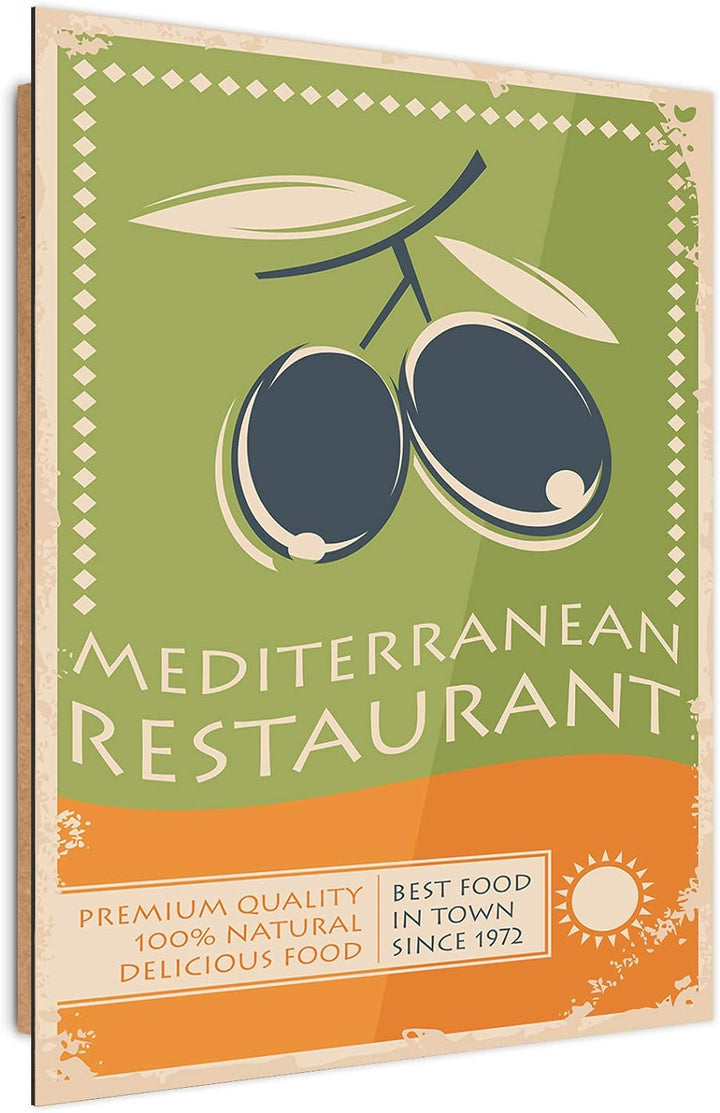 Wandbild XXL Olive Deko Kunst Bilder Vektorgrafik Grün 80x120 cm Deco panel 80x120 cm Grün_B, Deco p