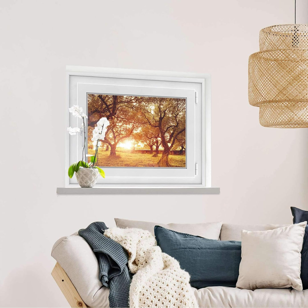 Fensterdeko I Sichtschutz Fenster-Sticker Selbsthaftend I Dekofolie für Bad, Küche, Kinderzimmer - W