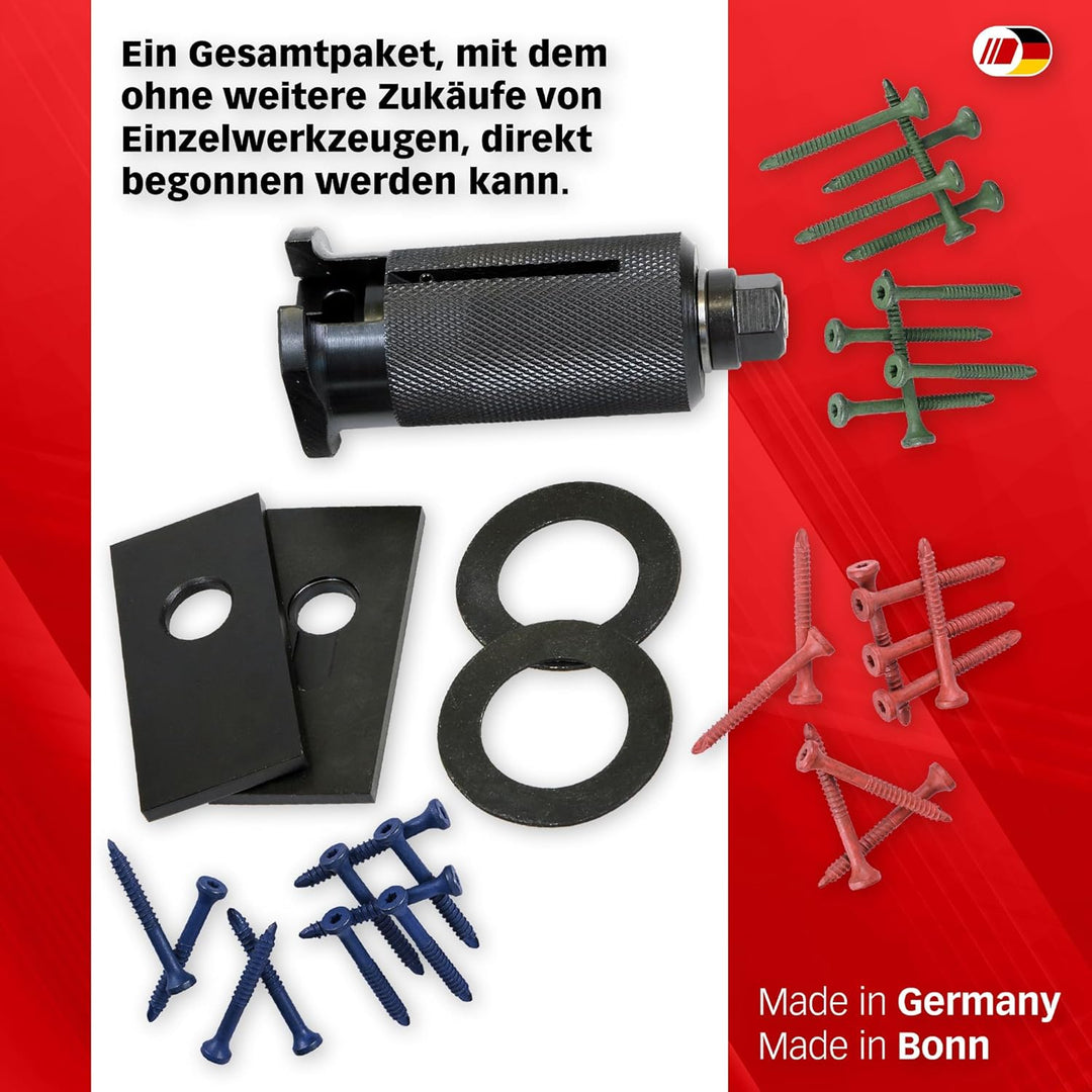 MULTIPICK Türöffnungswerkzeug - [inkl. 30 Zugschrauben] Schlosszieher - Glocke Öffnungswerkzeug - Sc