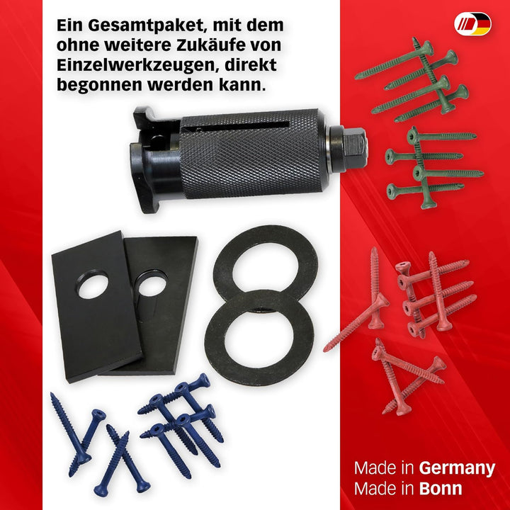 MULTIPICK Türöffnungswerkzeug - [inkl. 30 Zugschrauben] Schlosszieher - Glocke Öffnungswerkzeug - Sc