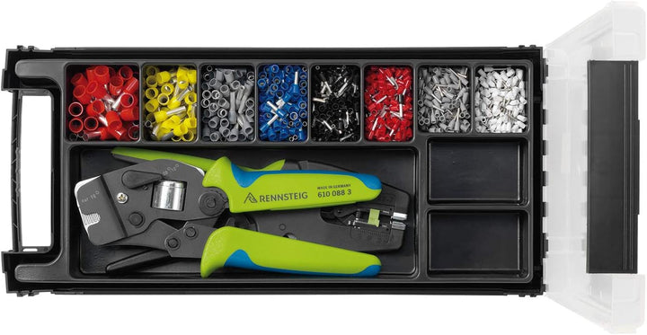 Rennsteig Aderendhülsen (Kabelschuh) Set, + Crimpzange + Abisolierzange - 0,5; 0,75; 1; 1,5; 2,5; 4;