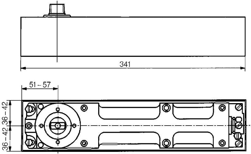 Automatischer Bodentürschliesser DORMA BTS 80, EN 3 mit Feststellung 75°-180°