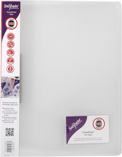 Snopake Original Klemmordner A4 10 Stück transparent farblos, farblos