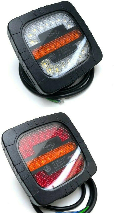 MelTruck® LED Positionsleuchte + Rückleuchte m. Blinker SET für Anhänger Traktor Schlepper