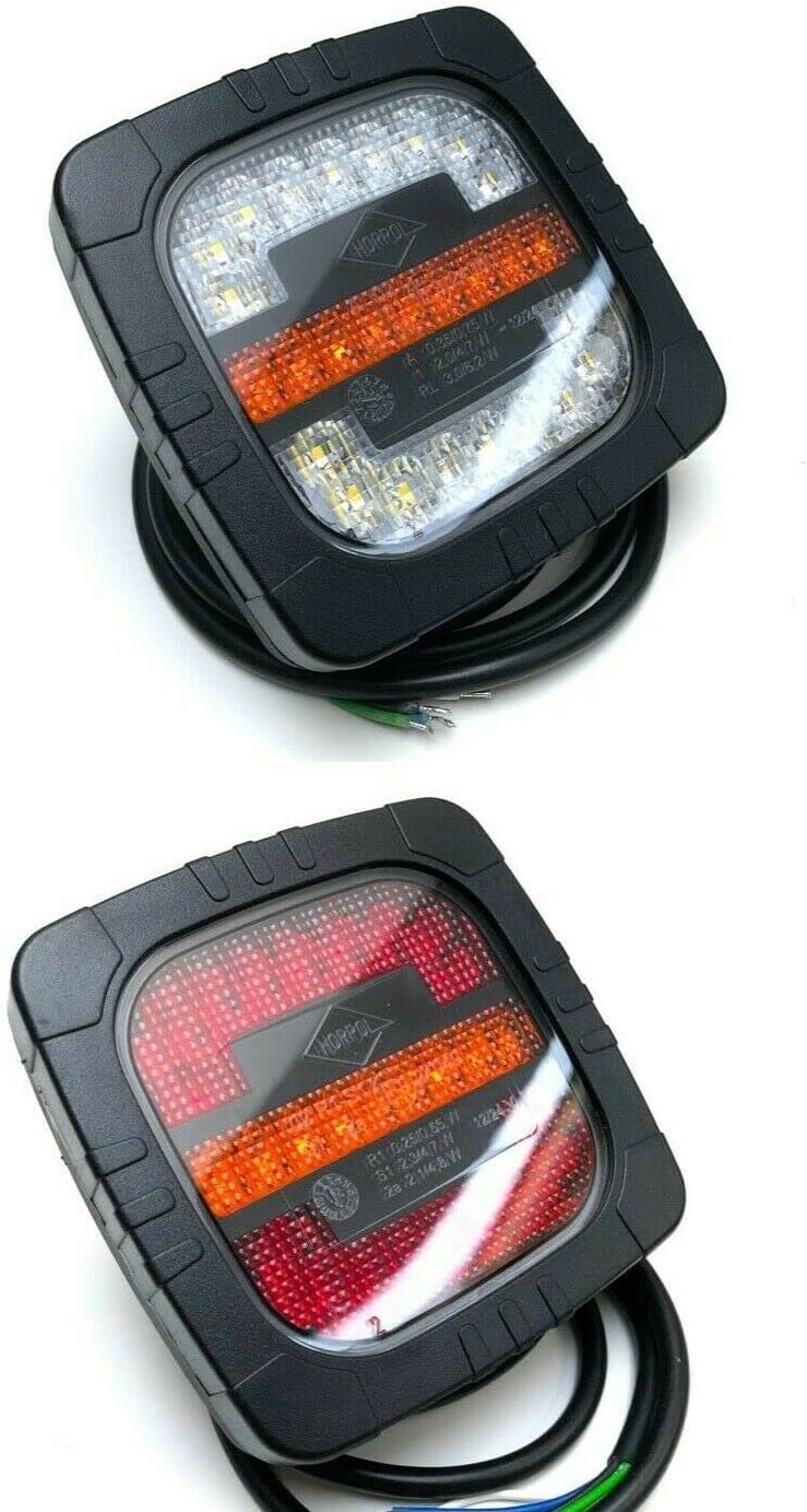 MelTruck® LED Positionsleuchte + Rückleuchte m. Blinker SET für Anhänger Traktor Schlepper