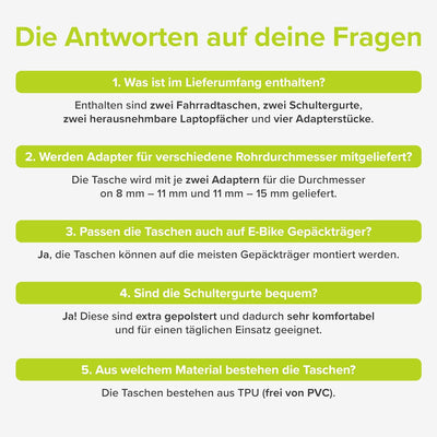 VELMIA Fahrradtasche für Gepäckträger I mit praktischem Tragegriff I 100% Wasserdicht fahrradtasche