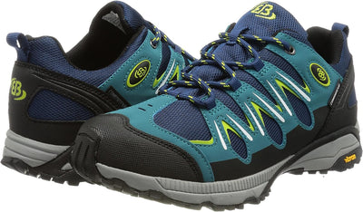 Brütting Damen Expedition Walkingschuhe 42 EU Marine Petrol Lemon, 42 EU Marine Petrol Lemon