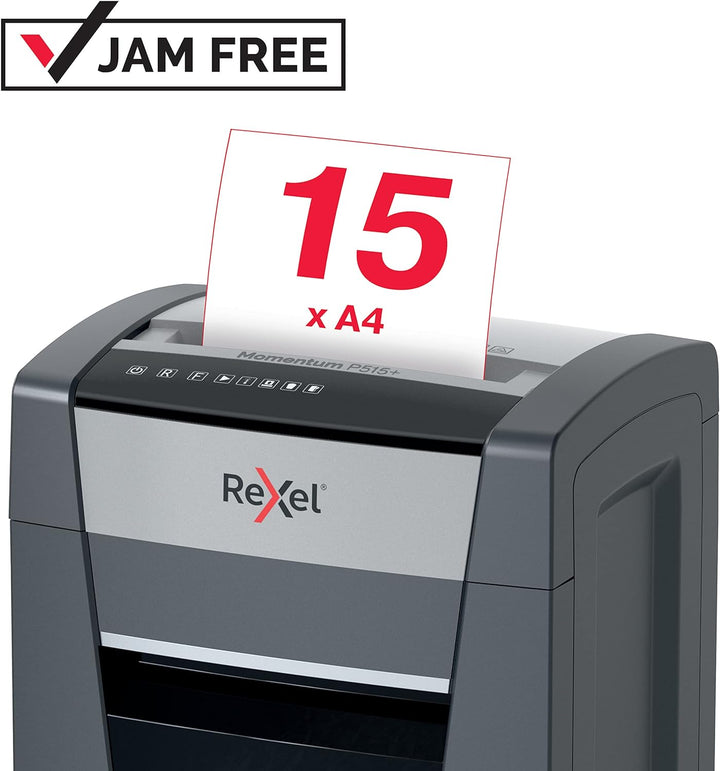 Rexel Aktenvernichter Momentum Extra P515+, Mikroschnitt, 17-15 Blatt A4 (70-80 g/m²) Kapazität, Sic