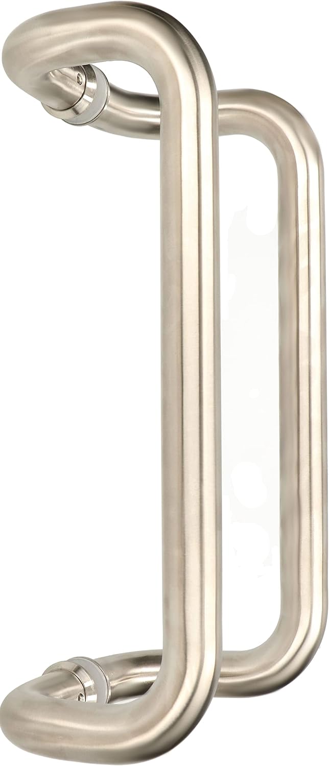 KOTARBA® 2 Stück Haustürbeschlag Stangengriff Gebogen 300 mm Stossgriff aus Edelstahl Türbeschlag Ha