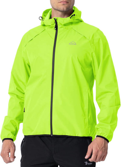 donhobo Regen Jacke Herren Wasserdicht Outdoorjacke Übergangs Windbreaker Wanderjacke Packbare Regen