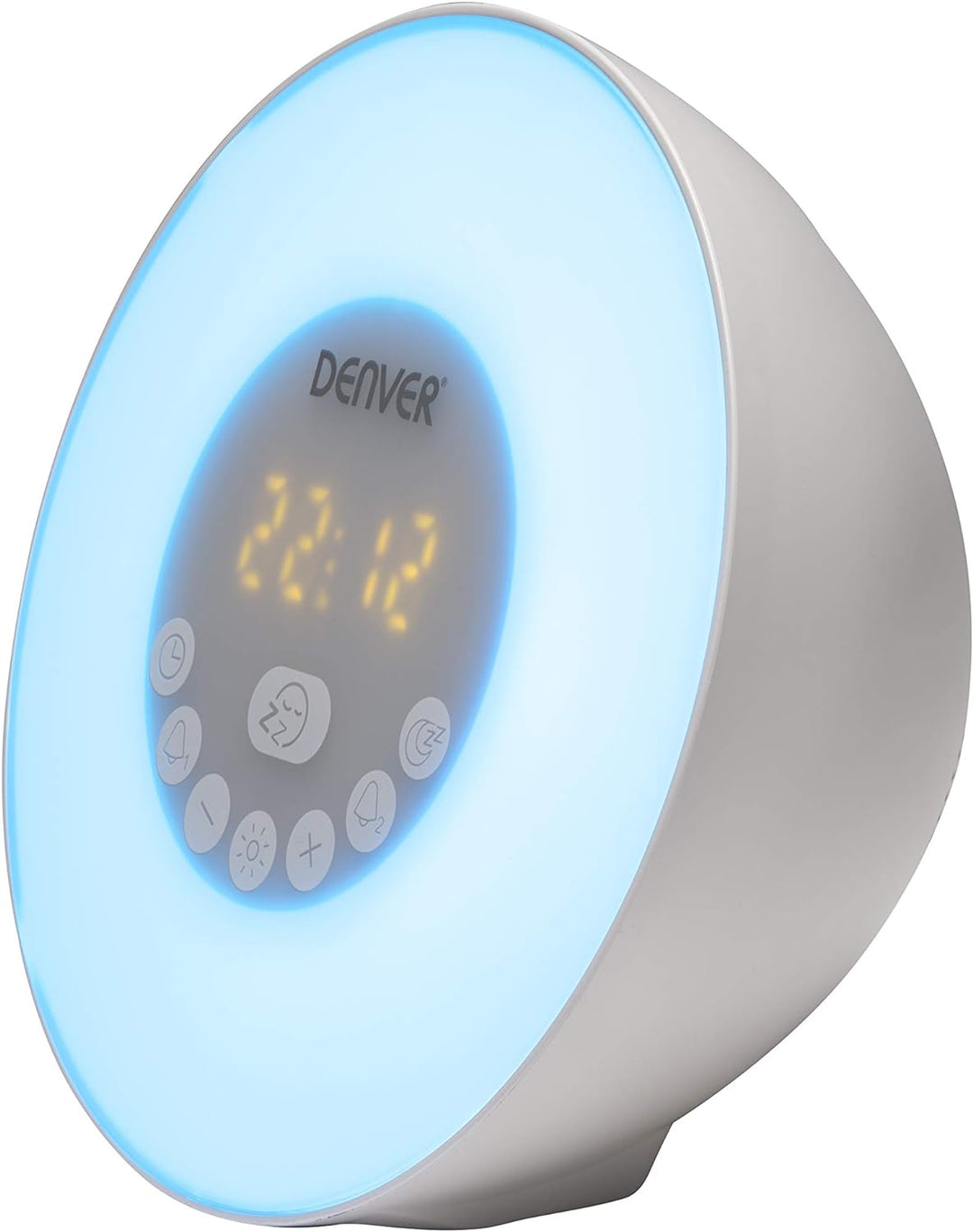 Denver CRLB-400 Radiowecker, Bluetooth-Funktion, Stimmungslicht, MicroSD-Eingang für MP3-Wiedergabe,