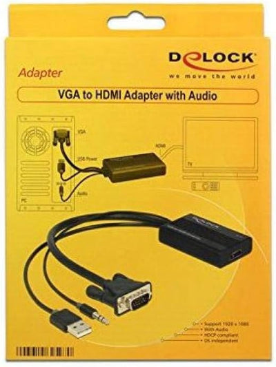 Delock 62597 VGA zu HDMI Adapter mit Audio