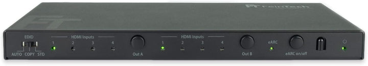 FeinTech VAX04201 HDMI eARC Pass Matrix Switch 4x2 für Soundbar und 2 Displays 4K 60Hz Dolby Vision
