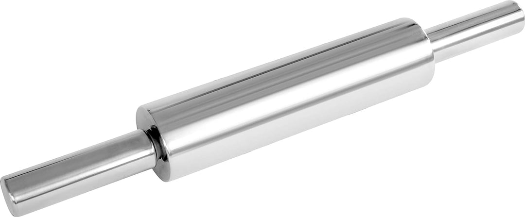 FMprofessional Teigroller aus hochwertigem Edelstahl, Nudelholz als Backzubehör, Backrolle zum Teigr