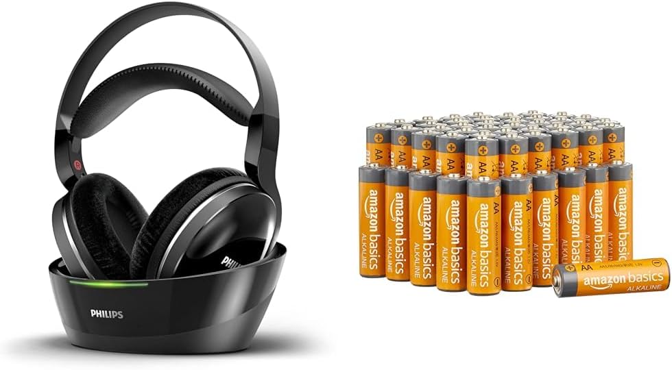 Philips Kabelloser TV Kopfhörer Over Ear SHD8850/12 Wireless HiFi Kopfhörer digital - 30m Reichweite