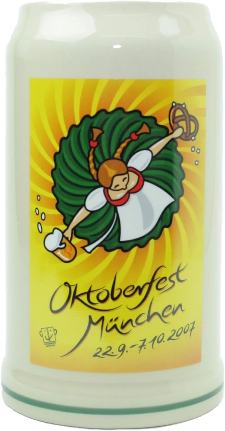 Steinfixx® - Original Oktoberfestkrug 2007 I Jahrgangskrug I Jahreskrug I Wiesnkrug I Sammlerkrug I
