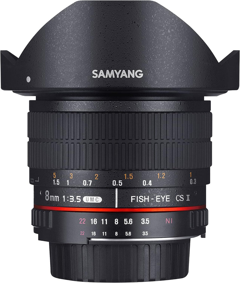 Samyang 8mm F3.5 CS II Objektiv für Anschluss Pentax K, Pentax K