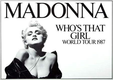 Madonna - Whos That Girl, 1987 » Konzertplakat/Premium Poster | Live Konzert Veranstaltung | DIN A1