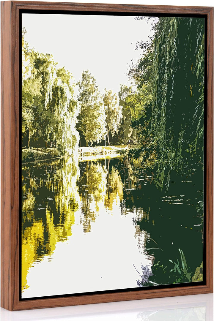 rahmengalerie24 Schattenfugenrahmen 50x100 cm Nussbaum, für Keilrahmenbilder und Leinwände, Rahmen o
