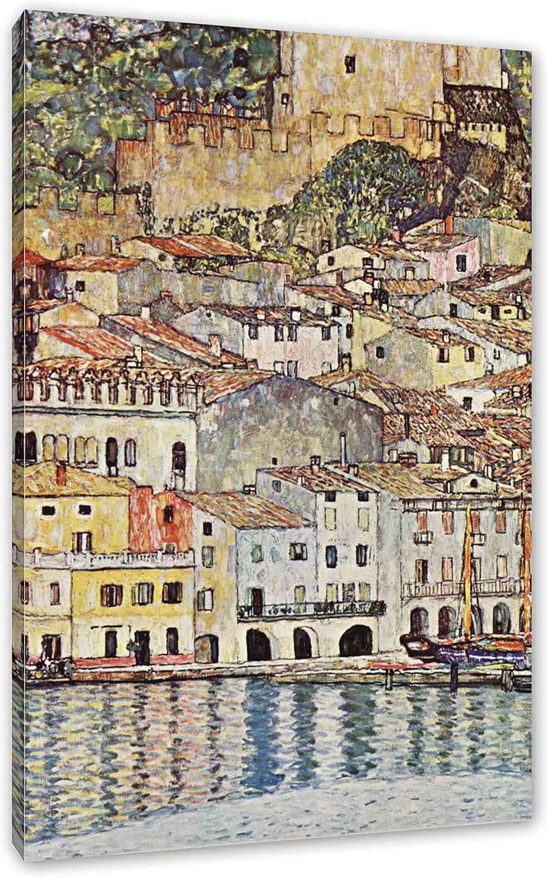 Gustav Klimt - Malcesine am Gardasee als Leinwandbild / Grösse: 100x70 cm / Wandbild / Kunstdruck /