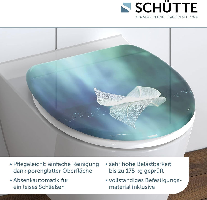 SCHÜTTE 82153 Duroplast WC-Sitz FALLEN LEAF mit Absenkautomatik,, Fallen Leaf