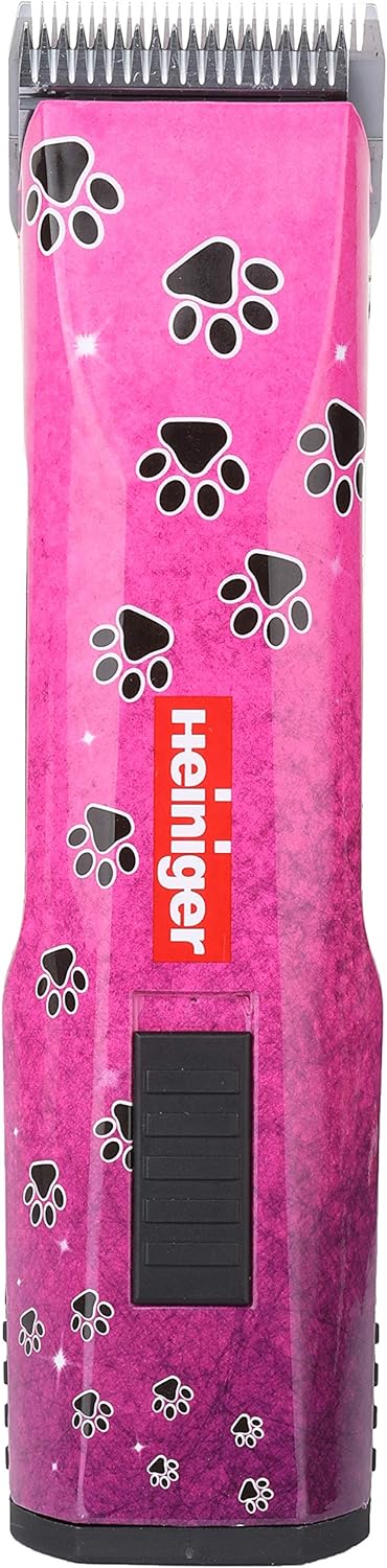 Heiniger Haarschneidemaschine Saphir Pink SS Draht mit Kopf Nr. 10, Zwei Akkus