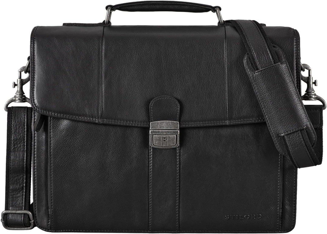 STILORD 'Havanna' Leder Businesstasche A4 Gross Klassische Aktentasche Arbeitstasche Abnehmbarer Sch