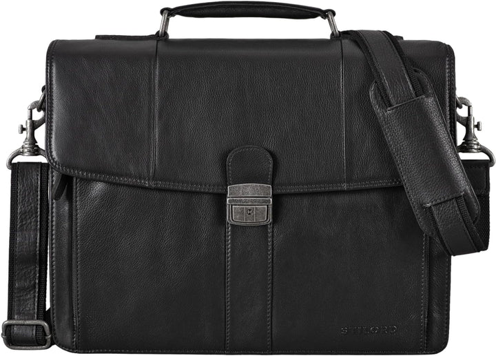 STILORD 'Havanna' Leder Businesstasche A4 Gross Klassische Aktentasche Arbeitstasche Abnehmbarer Sch