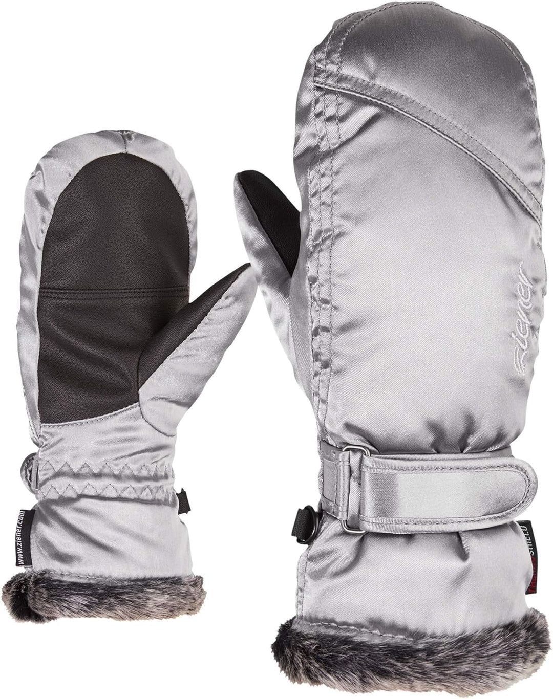 Ziener Mädchen LED Mitten Girls junior Ski-Handschuhe Wintersport, warm, atmungsaktiv 4.5 metallic s