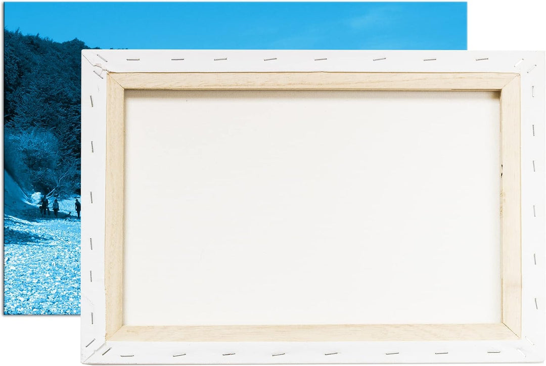 deyoli riesige Kreidefelsen auf Rügen Format 80x60 Effekt: Monocrome Blau als Leinwandbild, Motiv fe
