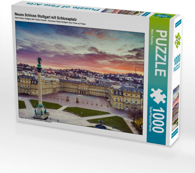 CALVENDO Puzzle Neues Schloss Stuttgart mit Schlossplatz 1000 Teile Lege-Grösse 64 x 48 cm Foto-Puzz