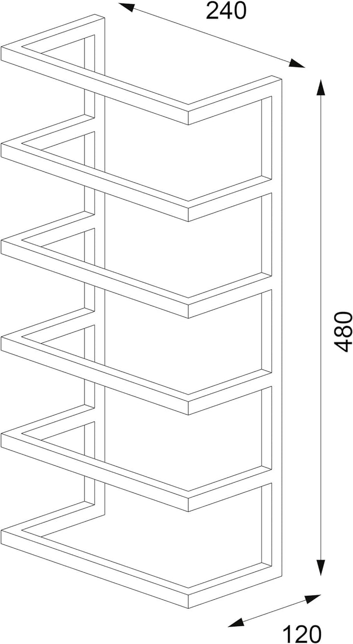 Sealskin Carré Handtuchhalter 5-fach, Handtuchreck zur Aufbewahrung von bis zu 5 Handtüchern, ideal