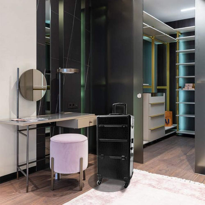 ANGNYA Kosmetikkoffer Trolley Friseurkoffer Multikoffer Schminkkoffer Rollkoffer mit 4 Rollen Make u