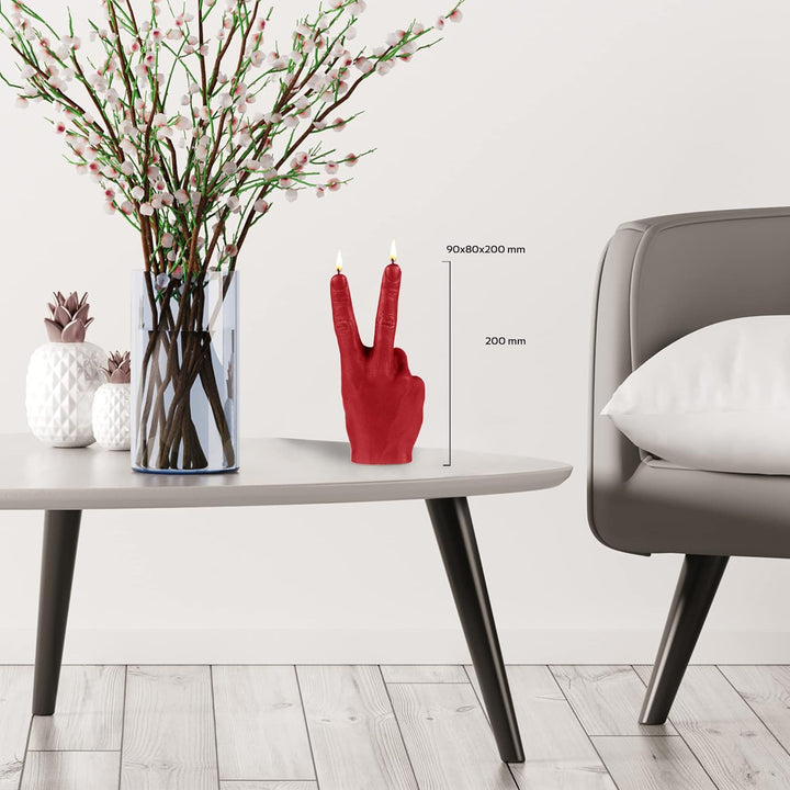 Candellana Hand PEACE Kerze - Hand Figur - Coole Deko - Gothic Deko - Grunge Deko Kerze - Heavy Meta