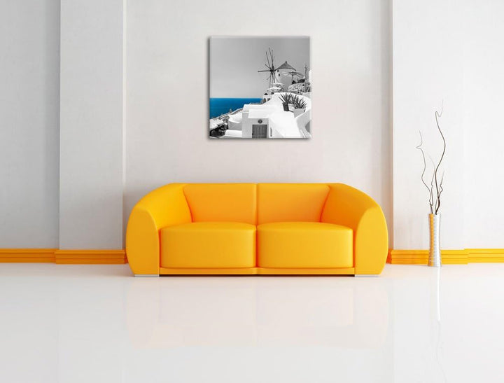 Pixxprint Club Kalimera Kriti in Kreta als Leinwandbild/Grösse: 70x70 cm/Wandbild/Kunstdruck/fertig