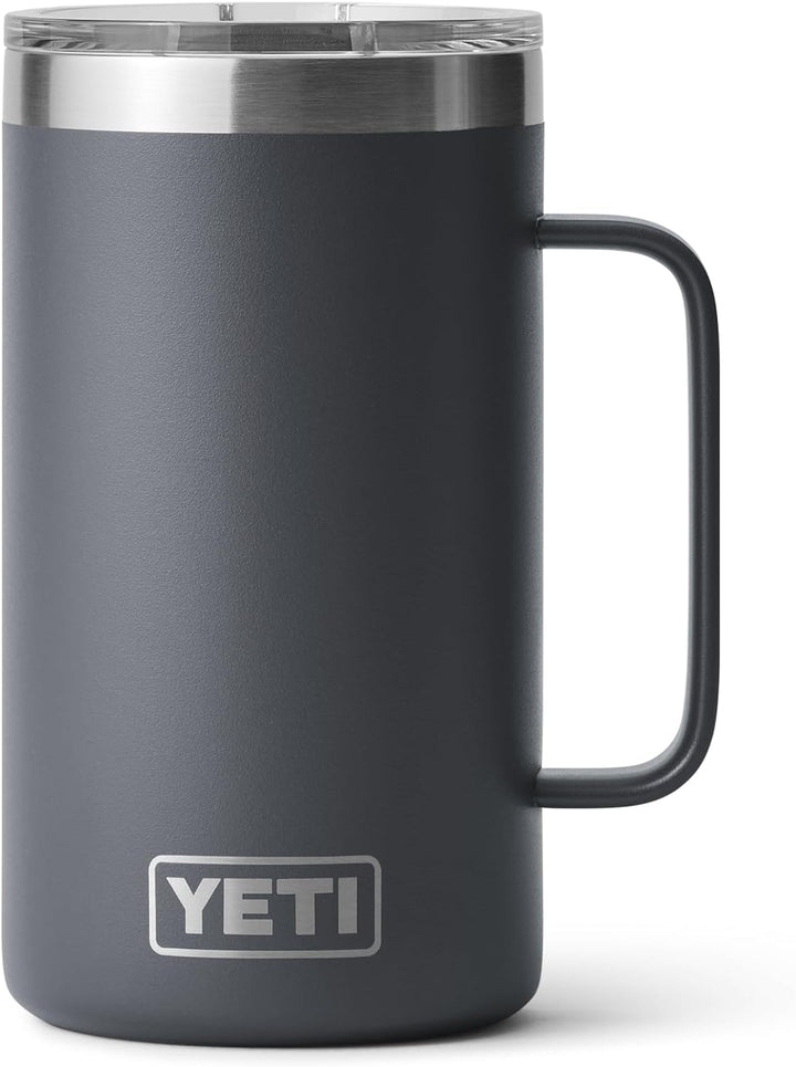 YETI Rambler Krug, Edelstahl, Charcoal, 24oz (710ml), Charcoal
