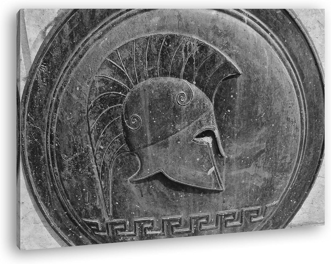 deyoli altes römisches Bronzerelief Gladiator Effekt: Schwarz/Weiss Format: 80x60 als Leinwandbild,