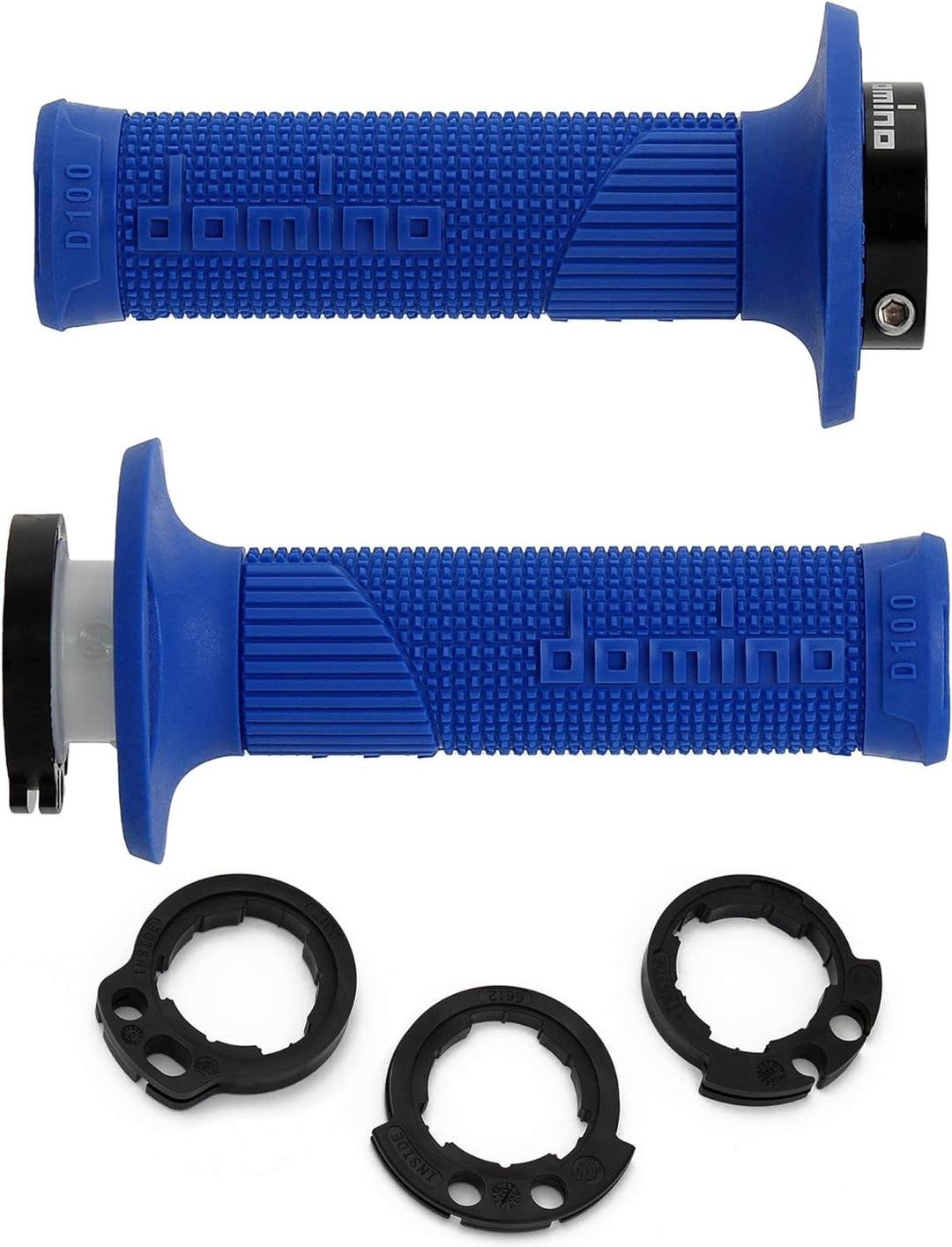 Motorrad Dominó schnell gasgriff mit Griffen für Cross, Trial, Pitbike (Blau), blau