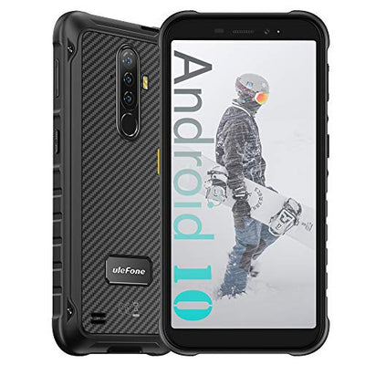 Ulefone Armor X8 (2020) 4G Smartphone ohne Vertrag, 4GB RAM + 64GB ROM, 13MP + 8MP Kamera, 5,7-Zoll-FHD+, Android 10 IP68 Outdoor Handy Mobile Phones, 5080 mAh, NFC Unterwassermodus Schwarz