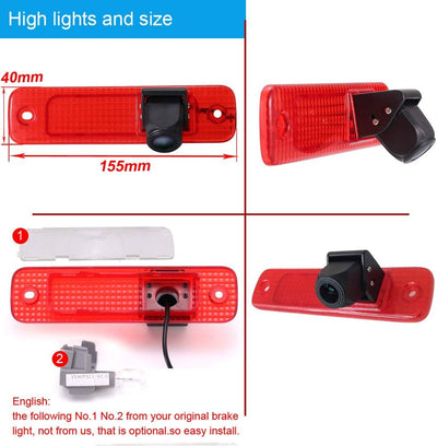 HD IP68 1280*720 Pixel 1000TV Linien Rückfahrsystem Rückfahrkamera Bremsleuchte passend Mit Winkel v
