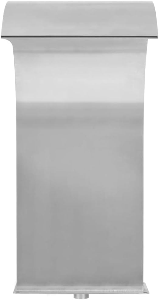 HOMIUSE Pool-Wasserfall Edelstahl 45x30x65 cm Silbern Wasserfall Brunnen Wasserfall Garten Wasserfal