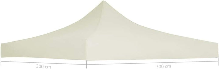 Festnight Partyzeltdach Ersatzdach für Pavillon Partyzelt Plane 3 x 3 m Creme (Zeltrahmen ist Nicht